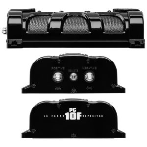 Planet 10 Farad Capacitor with Digital Voltage Display Blue Illumination