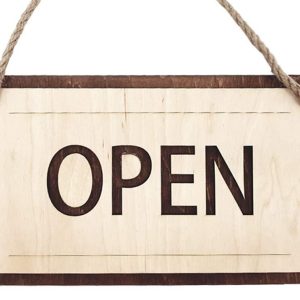 Wooden Open Closed Sign 15х7 Inch   Wooden Rustic Open and Closed Sign for Business   Wood Hanging Business Open Sign with Rope   Double Sided Vintage Open signs for Shop Door Window Open Close Sign