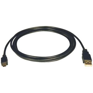 Tripp Lite by Eaton U030-006 USB 2.0 Device Cable, A Male/5-Pin Mini B Male Gold-Plated Connectors, 6 Ft., Black, U030-006