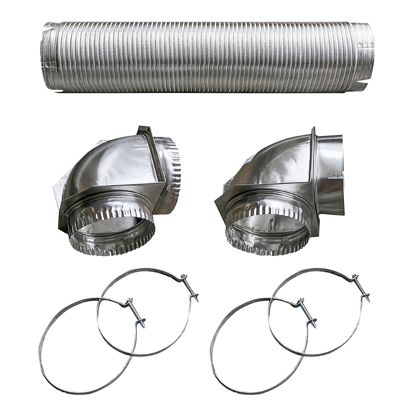 Builder's Best 110050 Semi-Rigid Dryer Vent Kit with Close Elbow