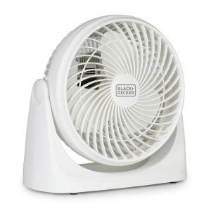 BLACK+DECKER BFTU107W BFTU107W 7-In. 3-Speed Portable Turbo Table Fan with Adjustable Tilt, White