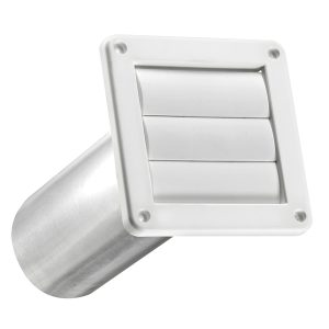Lambro 267W 4-In. White Plastic Louvered Vent