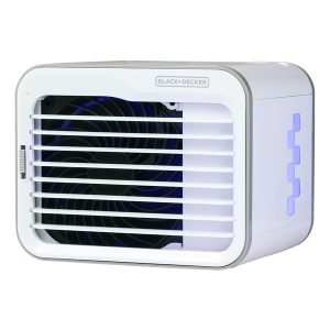 BLACK+DECKER BDMC10 BDMC10 3-Speed Portable USB-Powered Desktop Evaporative Air Cooler with Fan, White/Gray