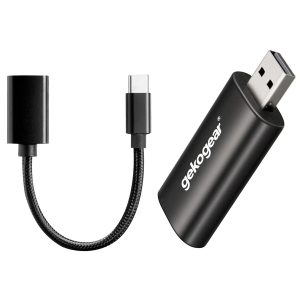 GekoGear Orbit A100 Orbit A100 Bluetooth Dongle Adapter for Wireless Apple CarPlay, Black