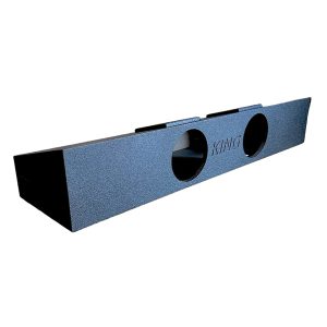 King Boxes AK-FORD09-28 AK-FORD09-28 8-In. Double-Speaker Black Sprayed Enclosure for Ford F-250/F-350 Crew Cab 2017 through 2022