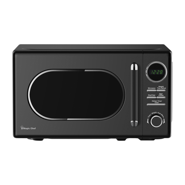 Magic Chef MC77CMB 0.7-Cu. Ft. 700-Watt Retro Countertop Microwave (Black)