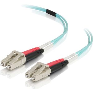 C2G 30m LC-LC 50/125 Duplex Multimode OM4 Fiber Cable - Aqua - 100ft