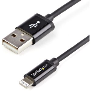 StarTech.com 2m (6ft) Long Black Apple�&reg; 8-pin Lightning Connector to USB Cable for iPhone / iPod / iPad