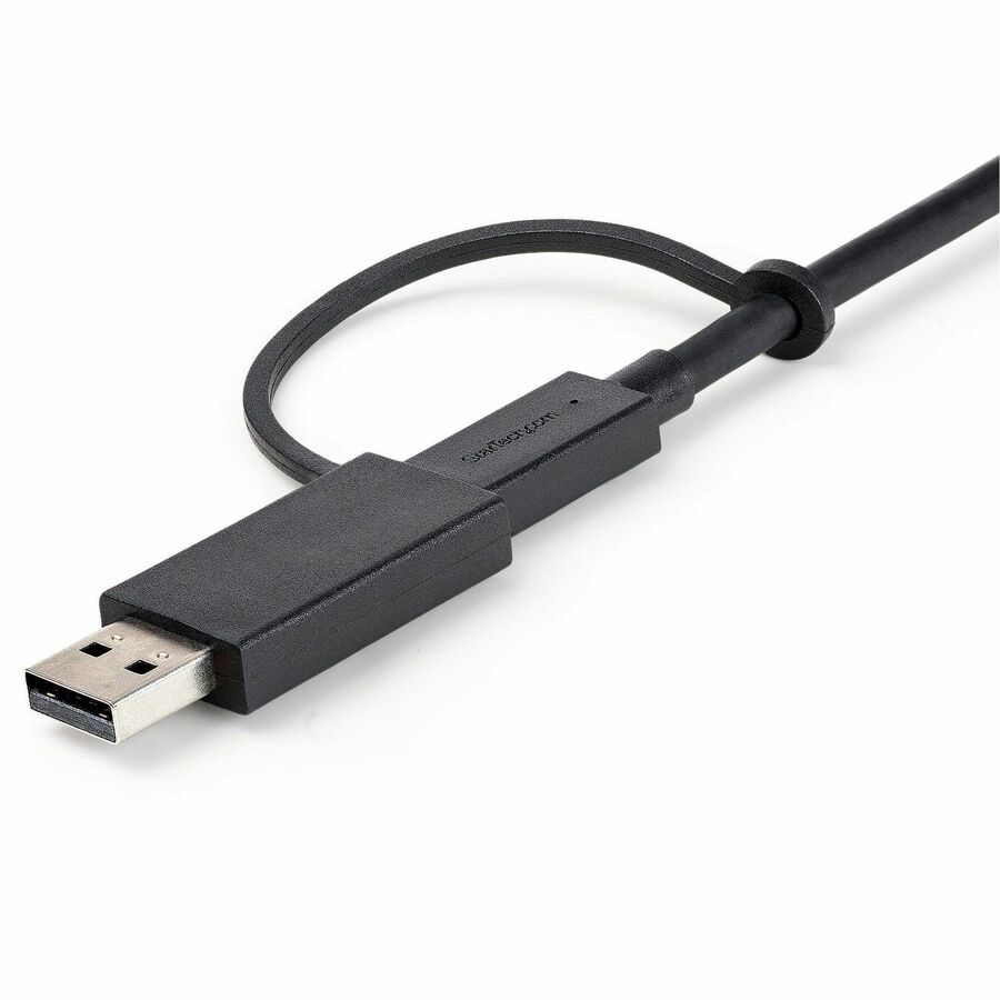 StarTech.com 3ft/1m USB-C Cable with USB-A Adapter Dongle, USB-C to C (10Gbps/PD), USB-A to C (5Gbps), 2-in-1 USB C Cable for Hybrid Dock - Image 4