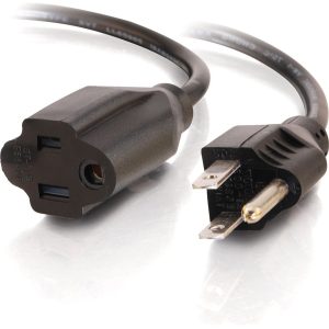 C2G 10ft Power Extension Cord - 18 AWG - NEMA 5-15P to NEMA 5-15R