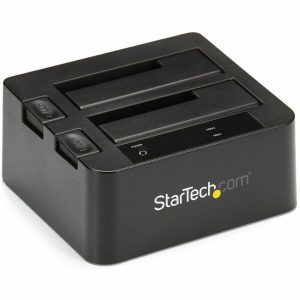 StarTech.com Dual-Bay USB 3.1 to SATA Hard Drive Docking Station, 2.5/3.5" SATA I/II/III, SSD/HDD Dock, USB Hard Drive Bay, Top-Loading