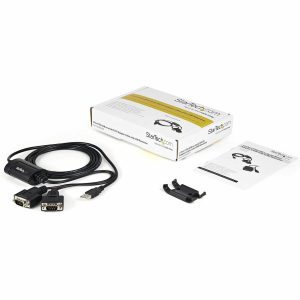 StarTech.com 6ft (1.8m) 2-Port FTDI USB to Serial RS232 Adapter Cable with COM Retention, USB to RS232 Adapter - TAA