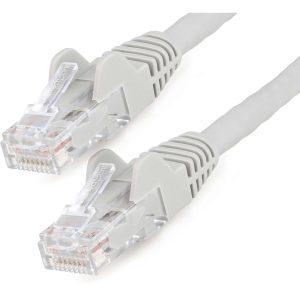 StarTech.com 4.6m(15ft) CAT6 Ethernet Cable, LSZH (Low Smoke Zero Halogen) 10 GbE Snagless 100W PoE UTP RJ45 Gray Network Patch Cord, ETL