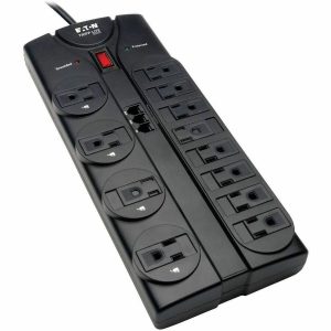 Eaton Tripp Lite Series Protect It! 12-Outlet Surge Protector, 8 ft. (2.43 m) Cord, 2160 Joules, Tel/Modem Protection