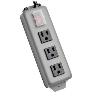 Eaton Tripp Lite Series Industrial Power Strip, 3-Outlet, 6 ft. (1.8 m) Cord, NEMA 5-15P Plug, Switch Guard