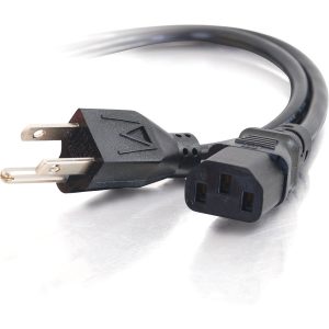 C2G 1ft Universal Power Cord - 18 AWG - NEMA 5-15P to IEC320C13