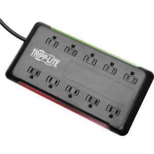 Eaton Tripp Lite Series Protect It! 10-Outlet Surge Protector, 6 ft. Cord, 2880 Joules, Black Housing