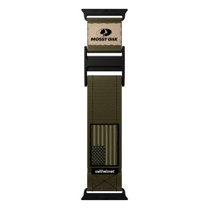 Mossy Oak by cellhelmet WB-006 Premium Nylon Band for Apple Watch 44/45/46/49 mm (Large; Olive Drab Green)