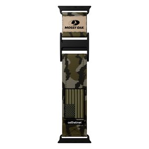 Mossy Oak by cellhelmet WB-003 Premium Nylon Band for Apple Watch 44/45/46/49 mm (Large; Bottomland/Camouflage)