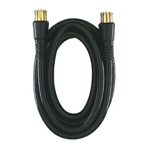 RCA VH603RV1 RG6 Coaxial Cable with F-Connectors (3 Ft.; Black)
