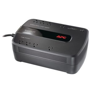 APC BE650G1 8-AC Outlet and Data Line 650-VA/390-Watt PC/Gaming/Networking Back-UPS Battery Backup with 340-Joules Surge Protection, 5-Ft. Cord, BE650G1