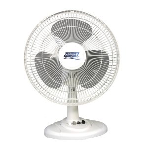 Seasons Comfort FTT12 12-In. 3-Speed Oscillating Table Fan, FTT12, White