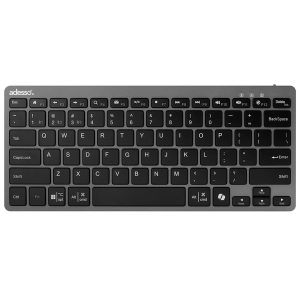 Adesso WKB-7000BB EasyTouch 7000 Bluetooth Multi-Device Keyboard with AI Copilot Hotkey and Multi-OS Support, Compact, Black