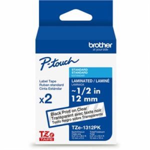 BLK/CLEAR TAPE 12MM 2 PACK