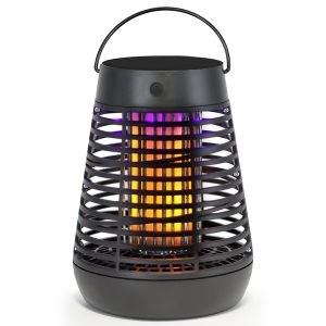 PIC FLPT Flickering Flame Solar Portable Bug Zapper Insect Killer Torch Lantern
