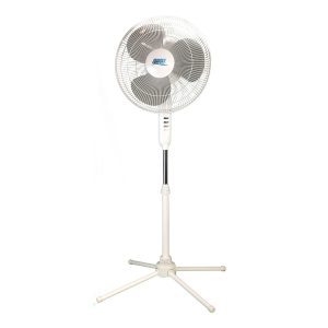 Seasons Comfort FPD16 16-In. 3-Speed Oscillating Fan with Pedestal Base, FPD16, White