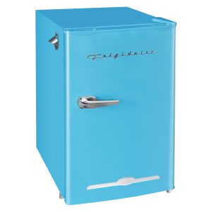 Frigidaire EFR376-B-BLUE 3.2-Cu.-Ft. 65-Watt Retro Bar Fridge with Side Bottle Opener (Blue)