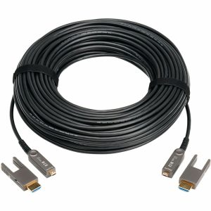 Eaton Tripp Lite Series 8K HDMI Fiber Active Optical Cable (AOC) with Detachable Connectors (M/M) - 8K UHD @ 60 Hz, HDR, HDCP 2.3, Black, 20 m (66 ft.)