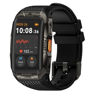 KOSPET P-XU001-B TANK X2 Ultra GPS Smartwatch with 1.64-In. AMOLED Touch Screen, Bluetooth, 170+ Sports Modes, and Military Grade Protection (Black)