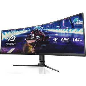 Asus ROG Strix XG49VQ 49" Class Double Full HD (DFHD) Curved Screen Gaming LCD Monitor - 32:9 - Black