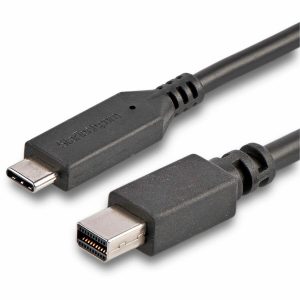 StarTech.com 6 ft. / 1.8 m USB-C to Mini DisplayPort Cable - 4K 60Hz - Black - USB 3.1 Type-C to Mini DP Adapter Cable - mDP Cable