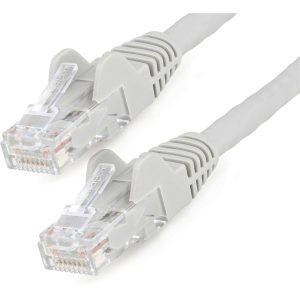 StarTech.com 3ft (90cm) CAT6 Ethernet Cable, LSZH (Low Smoke Zero Halogen) 10 GbE Snagless 100W PoE UTP RJ45 Gray Network Patch Cord, ETL