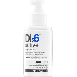 D5.6 Professional Anti Dandruff Treatment with Tea Tree Oil Salicylic Acid and Zinc (2.53 fl oz)   Natural Itchy Scalp Lotion Relief for Women and Men
