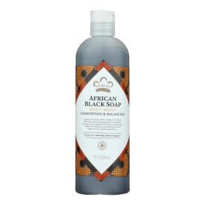 Nubian Heritage African Black Soap Body Wash and Scrub - 13 fl oz