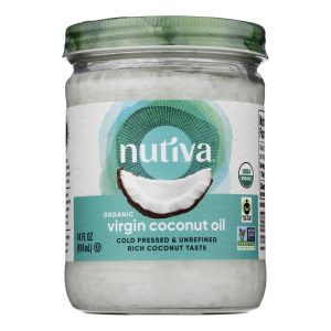 Nutiva Coconut Oil - Organic - Superfood - Virgin - Unrefined - 14 oz - Case of 6