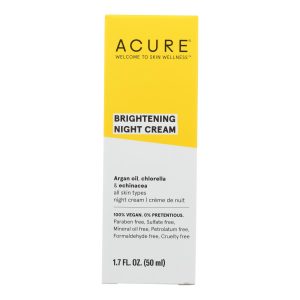 Acure - Night Cream - Argan Extract and Chlorella - 1.75 FL oz.