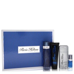 Paris Hilton Gift Set -- 3.4 oz  Eau De Toilette Spray + 3 oz Body Wash + 2.75 oz Deodorant Stick + .25 Mini EDT Spray for Men