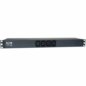 Eaton Tripp Lite Series 1.9-3.8kW Single-Phase 120-240V Basic PDU, 14 Outlets (12 C13 & 2 C19), C20 16A Input, 1U Rack-Mount