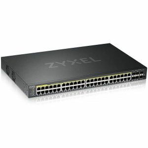 ZYXEL GS2220-50HP 48-Port Gigabit L2+ Managed and Nebula Pro Cloud Managed Switch | 48 PoE+ Ports at 375W with 4 SFP Uplinks