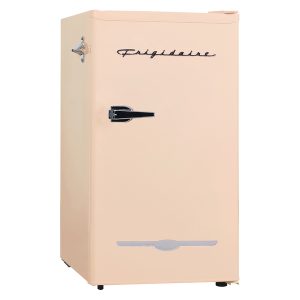 Frigidaire EFR376-B-CORAL 3.2-Cu.-Ft. 65-Watt Retro Bar Fridge with Side Bottle Opener (Coral)