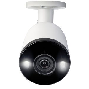Lorex E893AB-E 4K Ultra HD Wired Analog Indoor/Outdoor Add-on IP Bullet Security Camera with Smart Deterrence