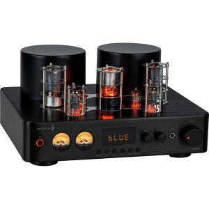 Dayton Audio HTA200 200-Watt-RMS 2.0-Channel Integrated Stereo Hybrid Tube Amplifier with Bluetooth, VU Meters, Sub Out, Phone Preamp, and Remote, HTA200