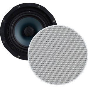 Dayton Audio CC65W Contractor Series CC65W 6-1/2-In. 50-Watt-RMS 2-Way In-Ceiling Speaker Pair with Polypropylene Woofer and Fixed PEI Dome Tweeter, 8 Ohms