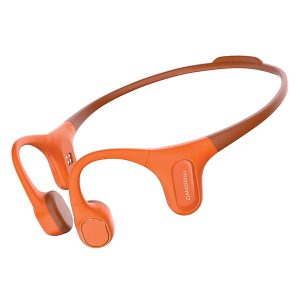 Mojawa Run Plus Orange Run Plus Bluetooth Bone-Conduction Waterproof Open-Ear Headphones with Microphone for Outdoor Sports (Orange)
