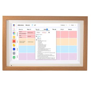 Azpen LCD16-WOD LifeHub 15.6-In. Digital Calendar and Photo Frame