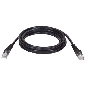 Tripp Lite by Eaton N001-100-BK CAT-5/5E Snagless Molded Solid UTP Ethernet Cable, Black (100 Ft.)